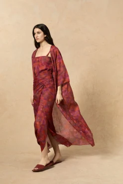 Lyn, indira print dress in ramie