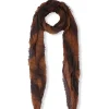 Marc, foulard a rayas marron y tabaco en cachemir y seda