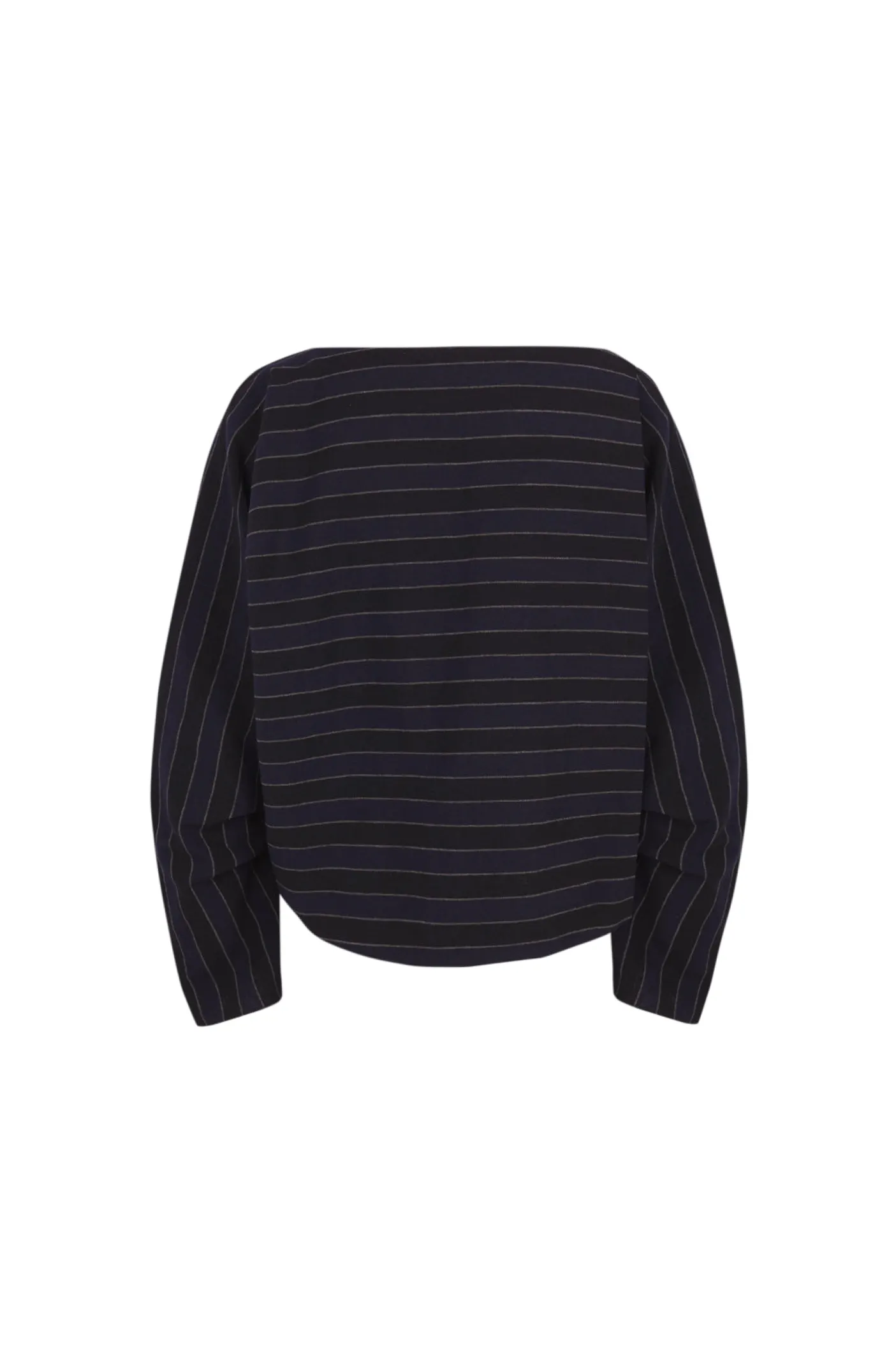 Marcel, blue striped top in linen and wool