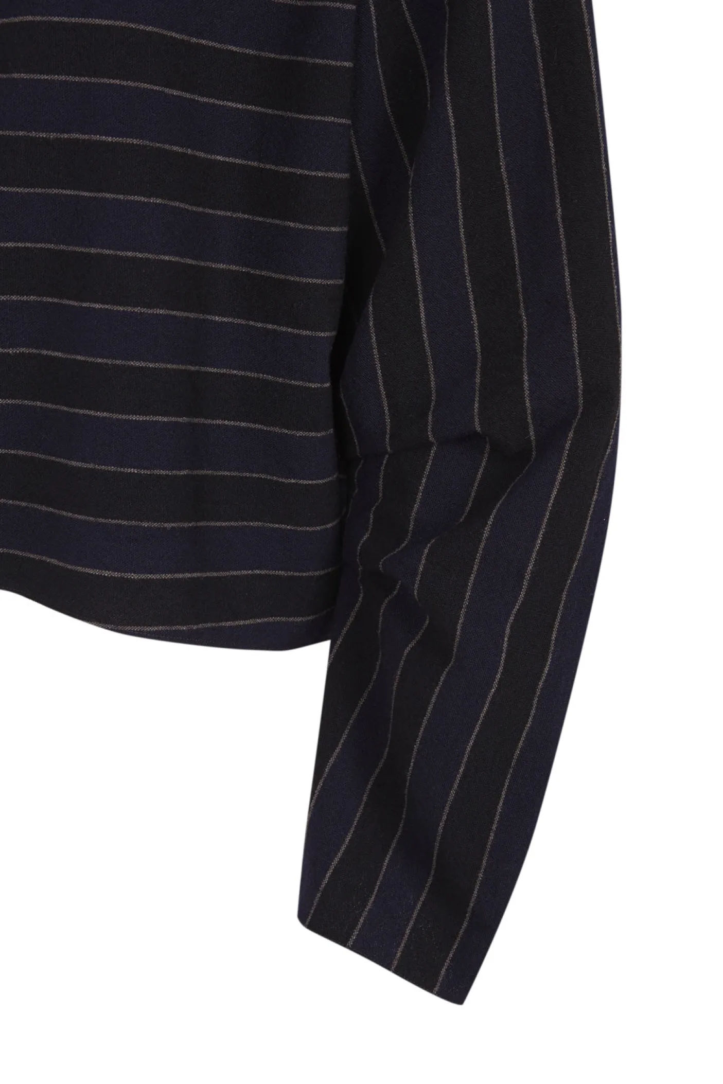 Marcel, blue striped top in linen and wool