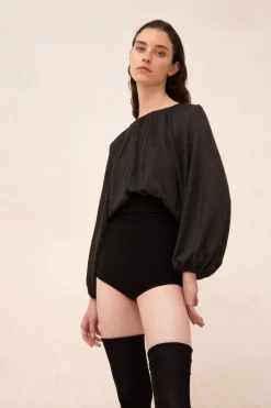 Maris, brief alto en cachemir grafito