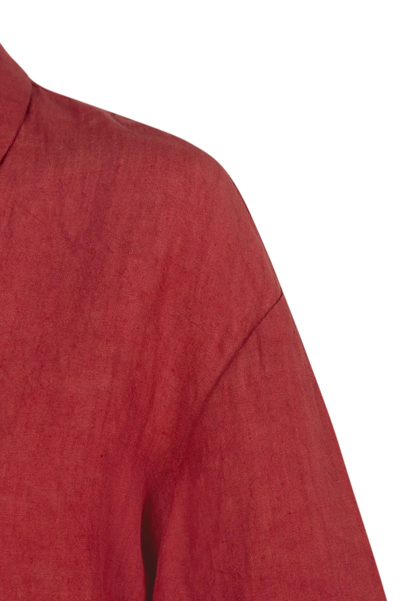 Marlo, camisa en lino rojo
