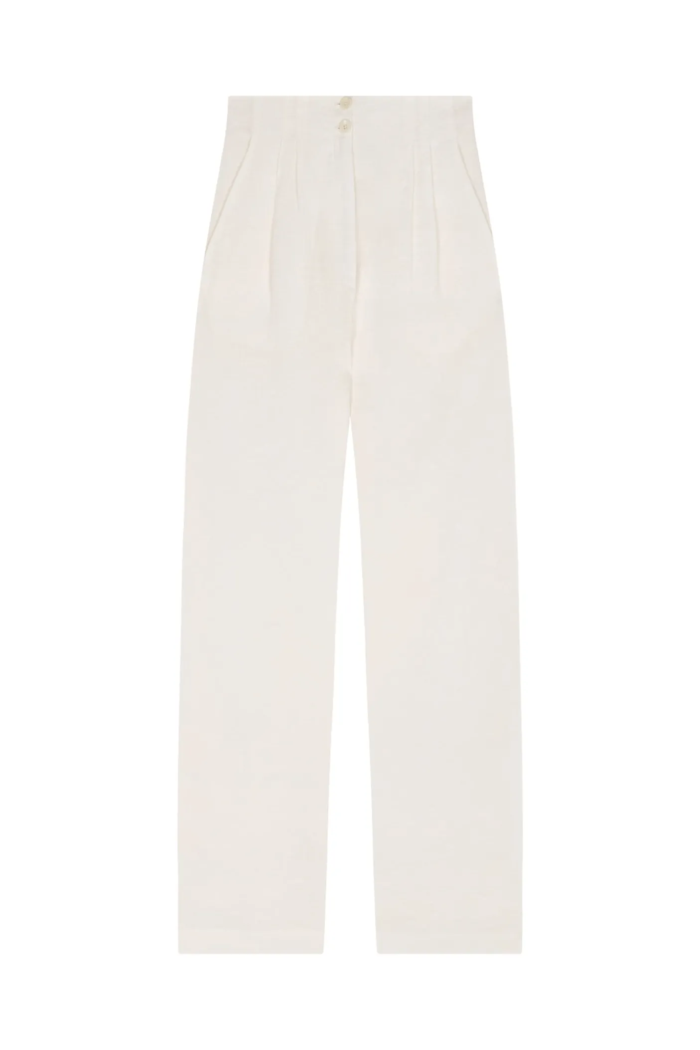 Marlo, ecru linen pants