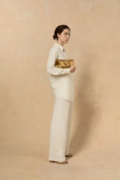 Marlo, ecru linen pants