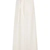 Marlo, long ecru linen skirt