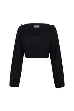 Marlon, hoodie de punto negro