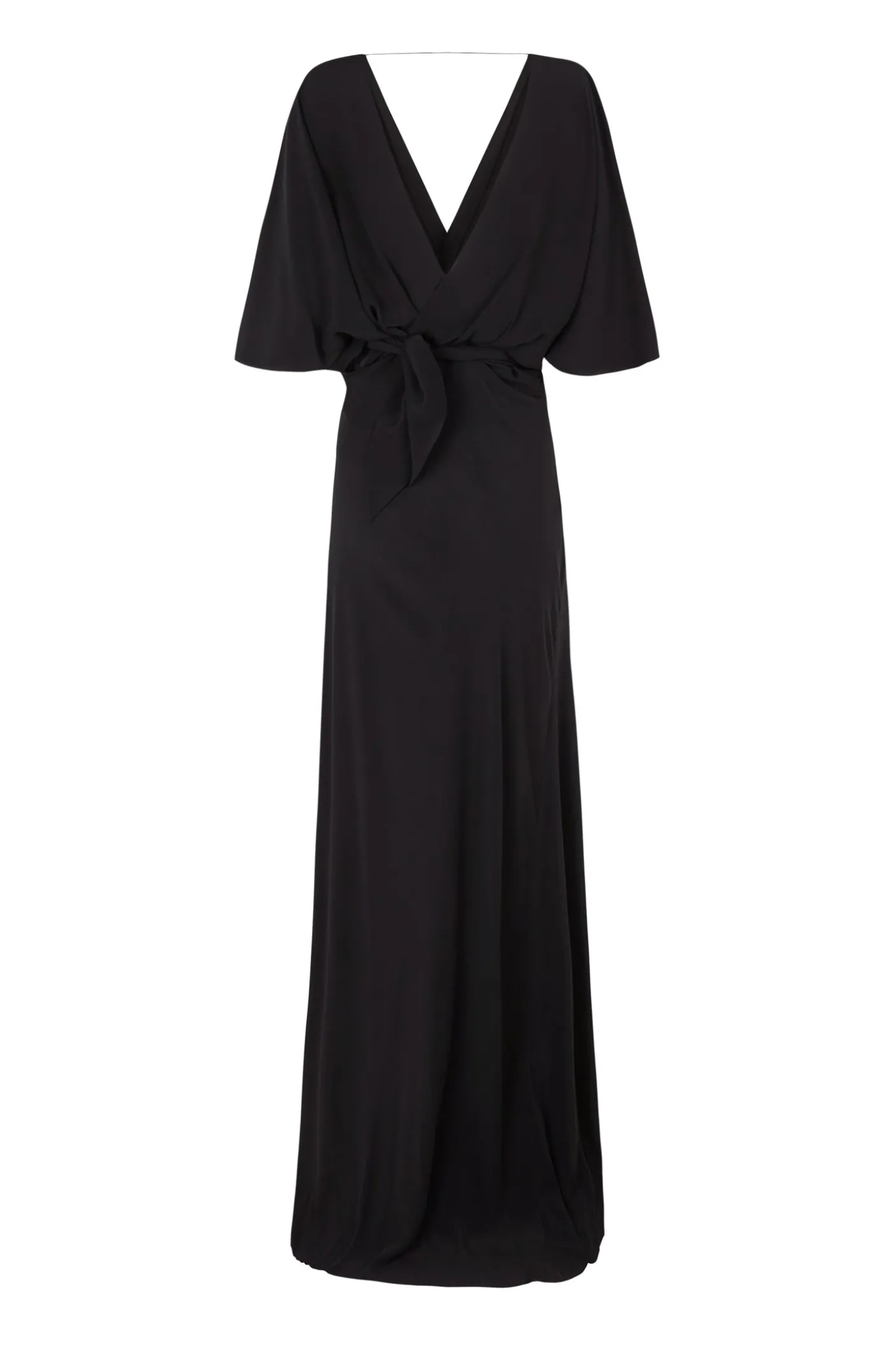 Martina, vestido de seda negro