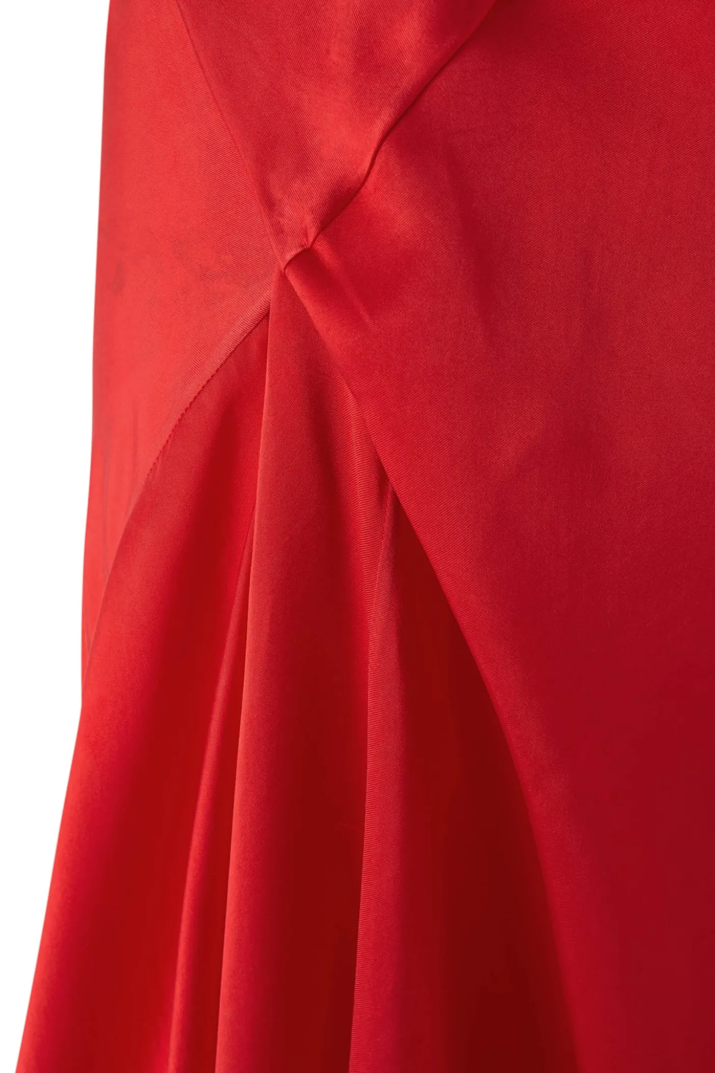 Martina, vestido en cupro rojo