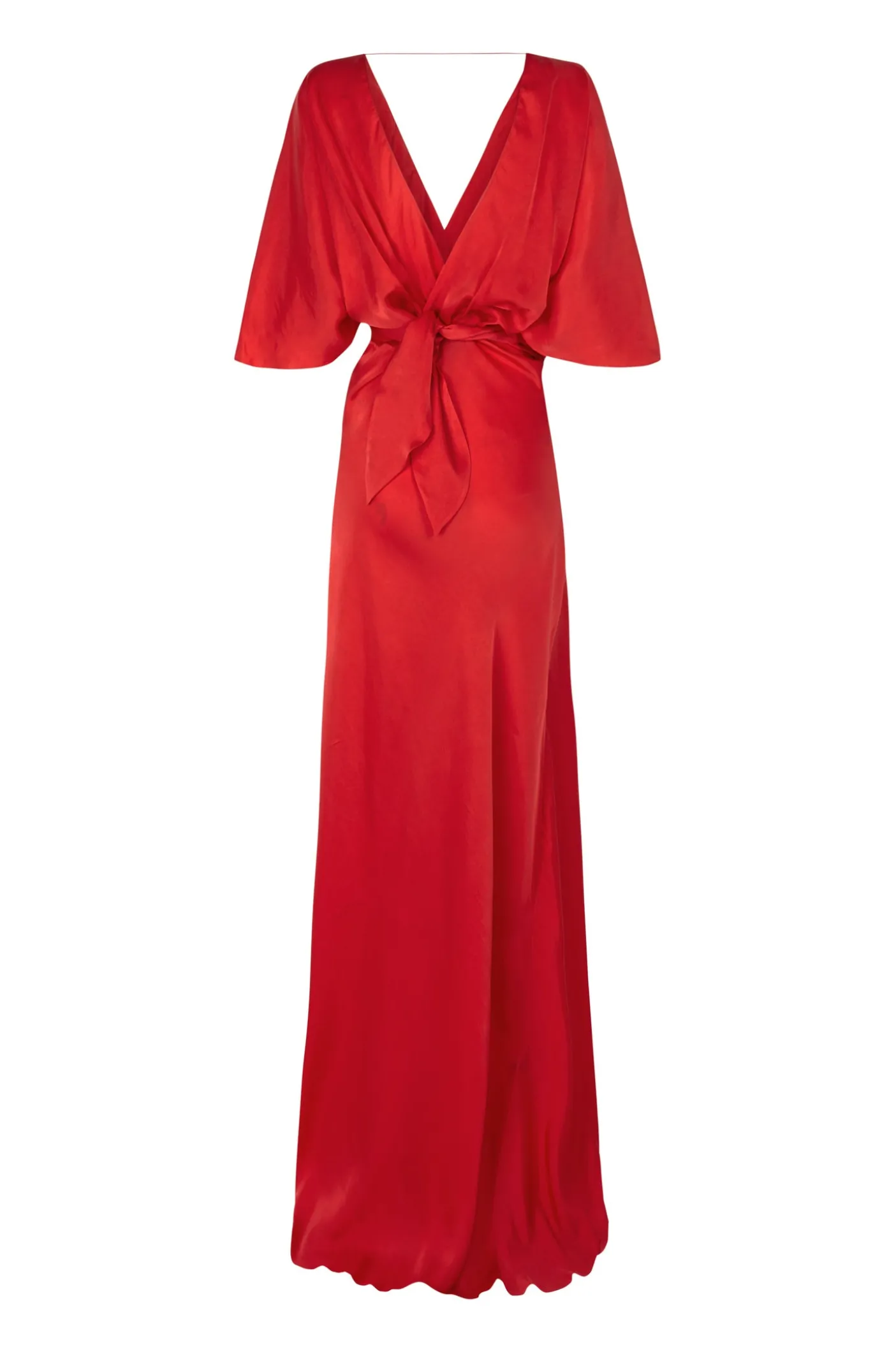 Martina, vestido en cupro rojo