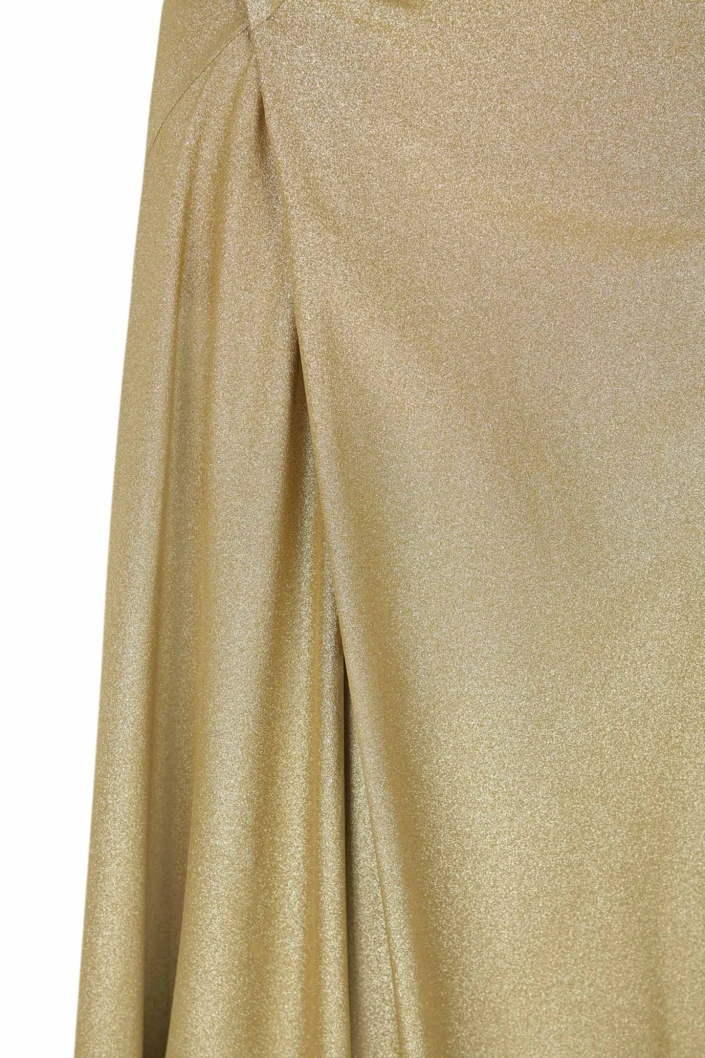 Martina, vestido en seda oro metalizado