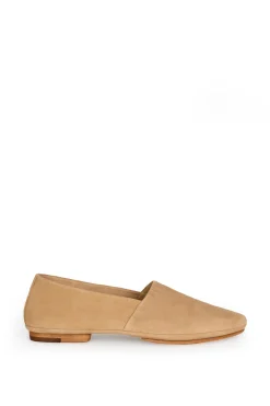 Mat, women's suede slipper camel