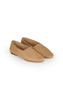 Mat, women's suede slipper camel