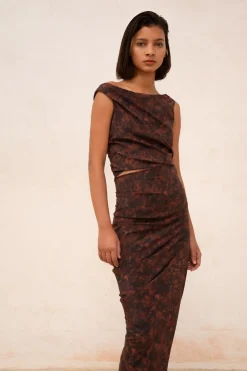 Mathilda, mata print crop top