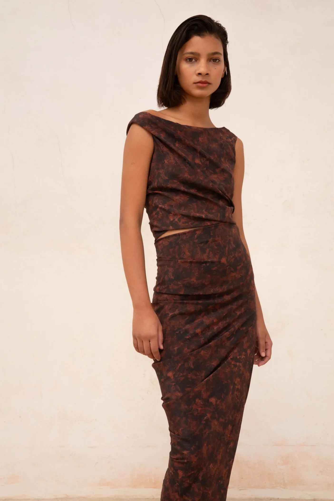 Mathilda, mata print crop top