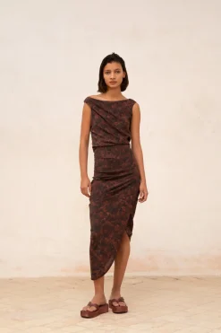 Mathilda, mata print crop top
