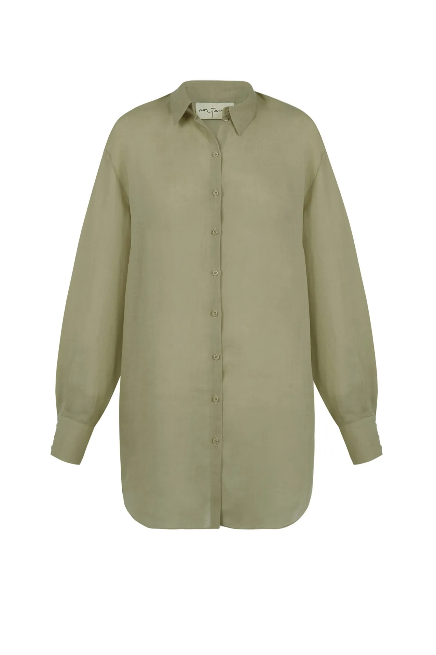 Matz, camisa en ramio verde