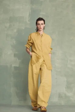 Matz, camisa en ramio verde