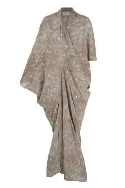 Mayu, vestido en seda organica ayaz print