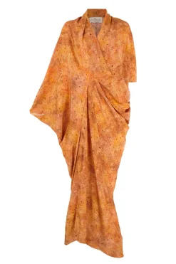 Mayu, vestido en seda sora print
