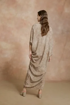Mayu, vestido en seda sora print