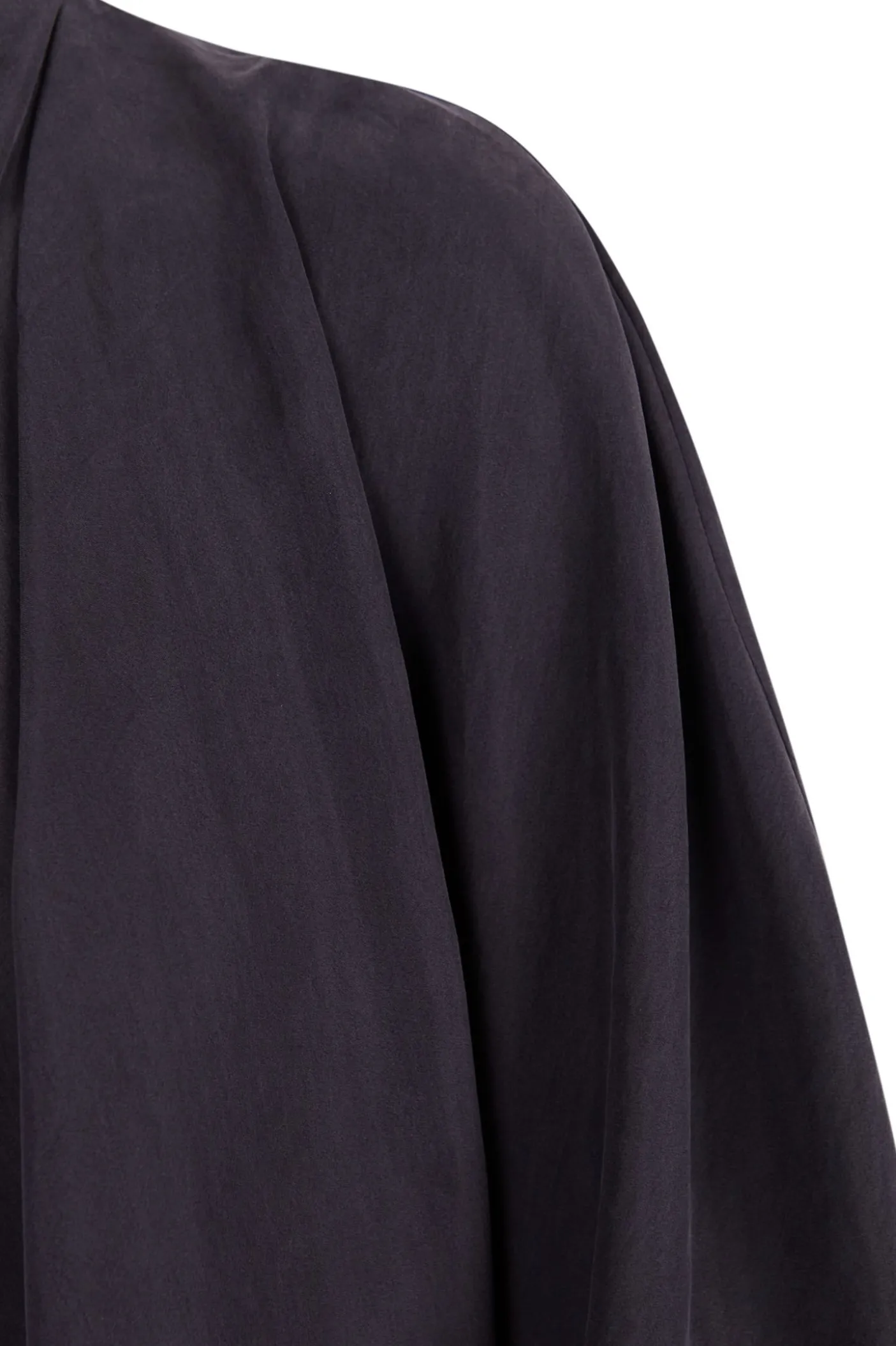 Medina, smoke gray silk blouse