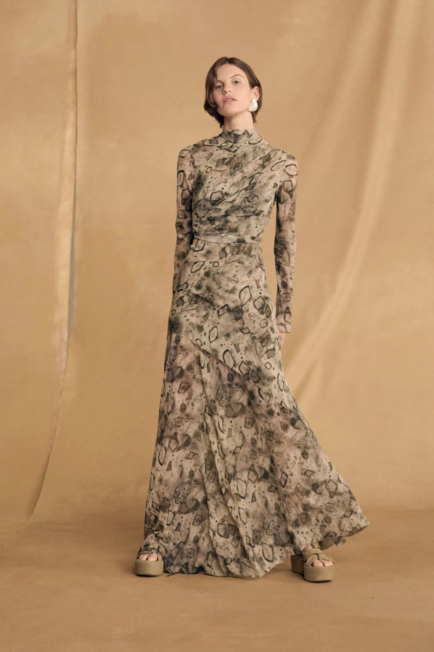 Meena, elmas print silk jacket