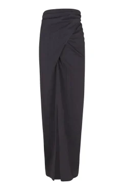 Mira, graphite wrap skirt