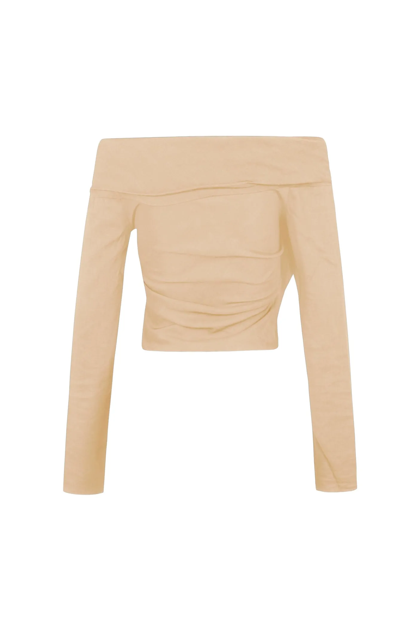 Mira, light peach crop top