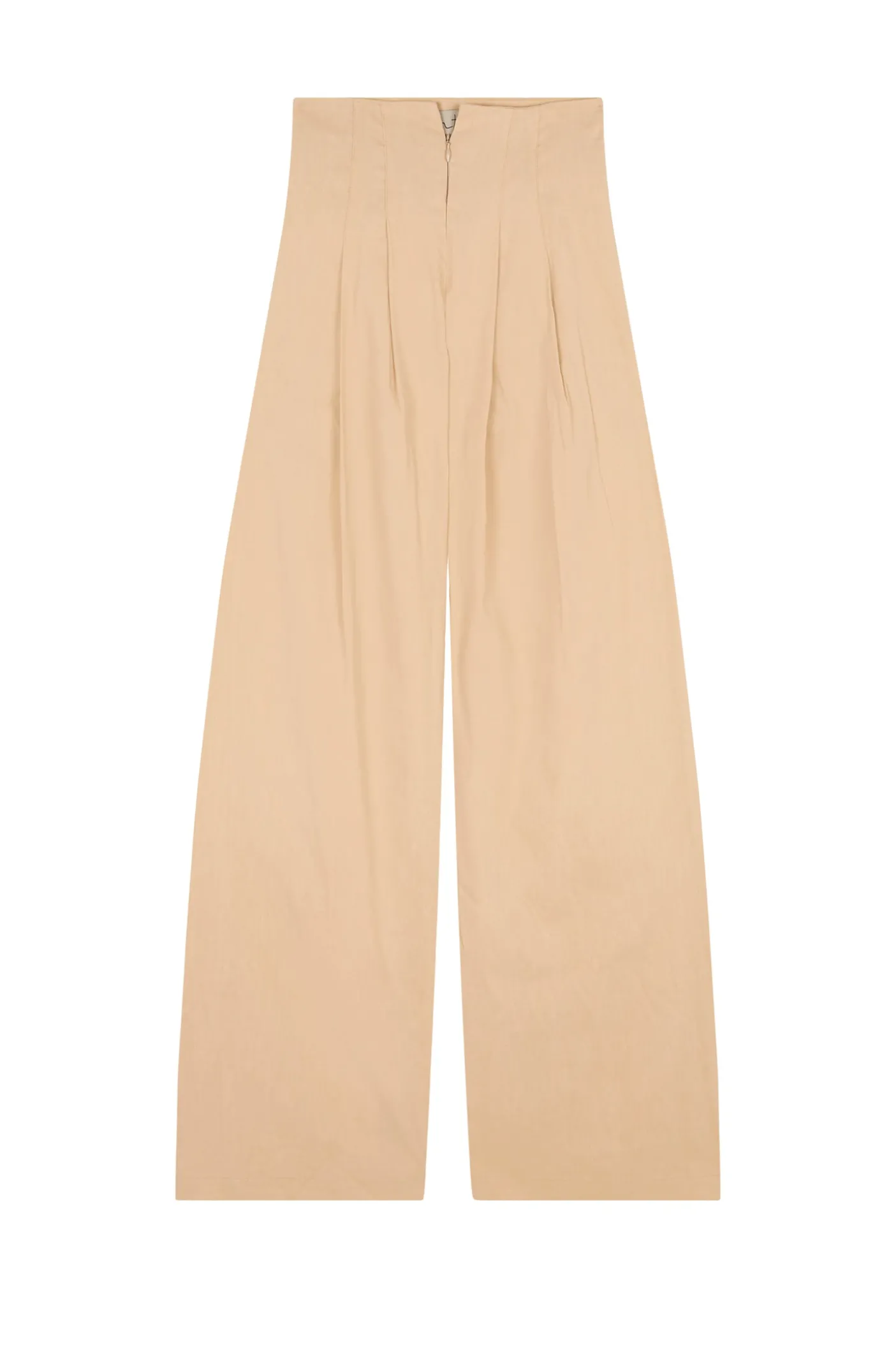 Mira, pantalón de talle alto melocotón claro