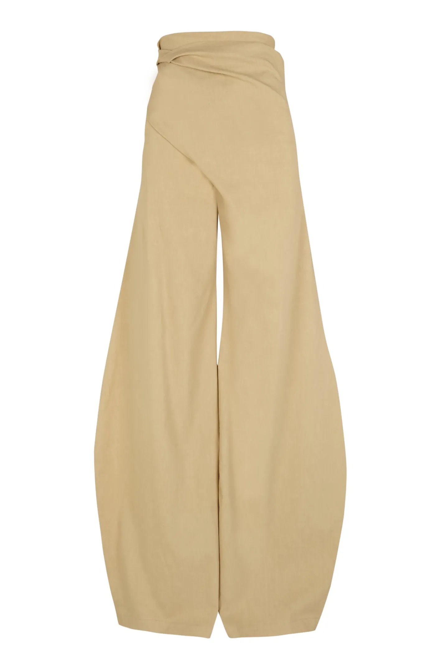 Mite, beige wrap pants