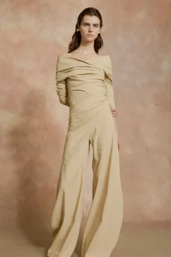Mite, beige wrap pants