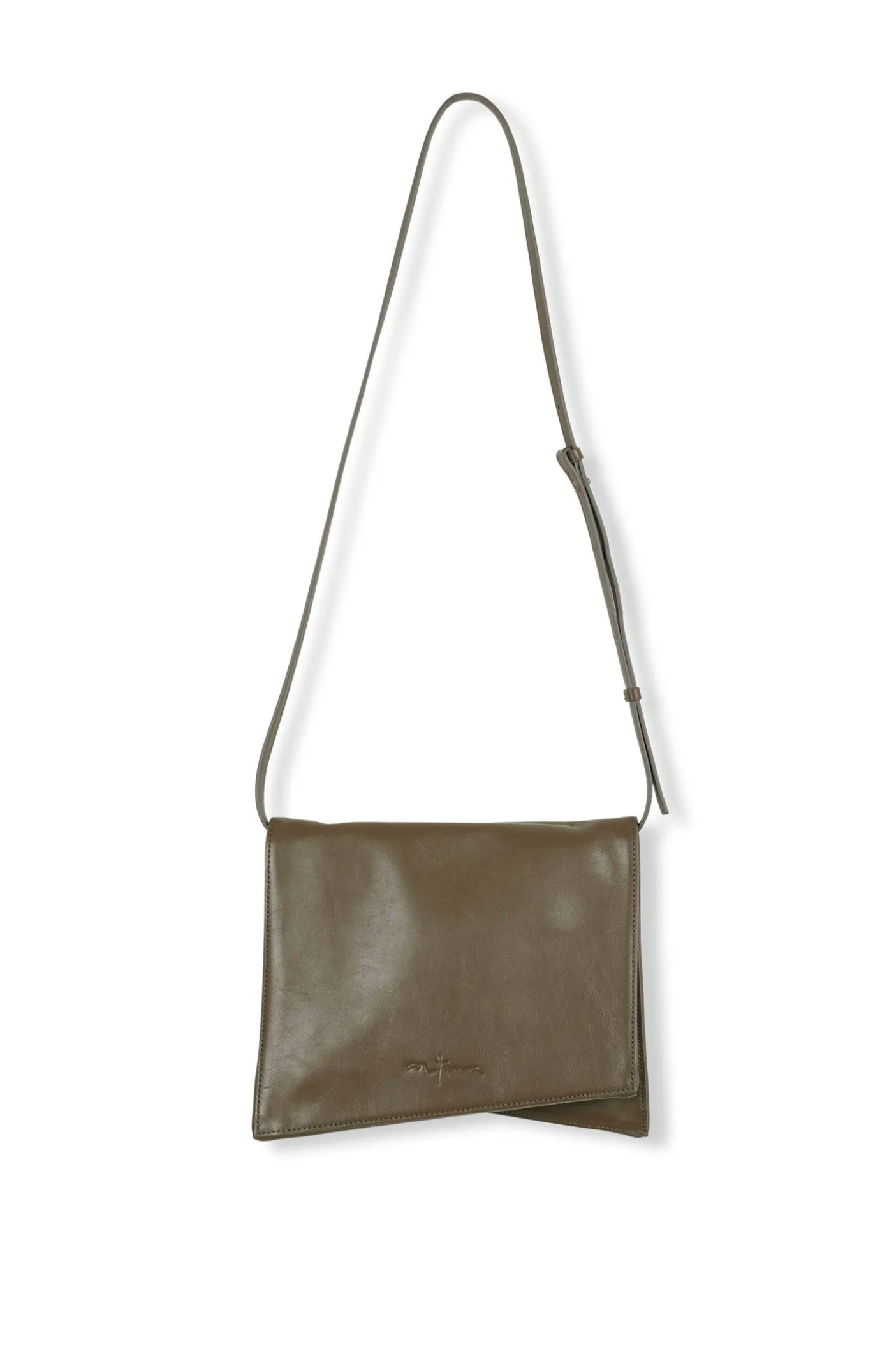 Modular, bolso en cuero kaki