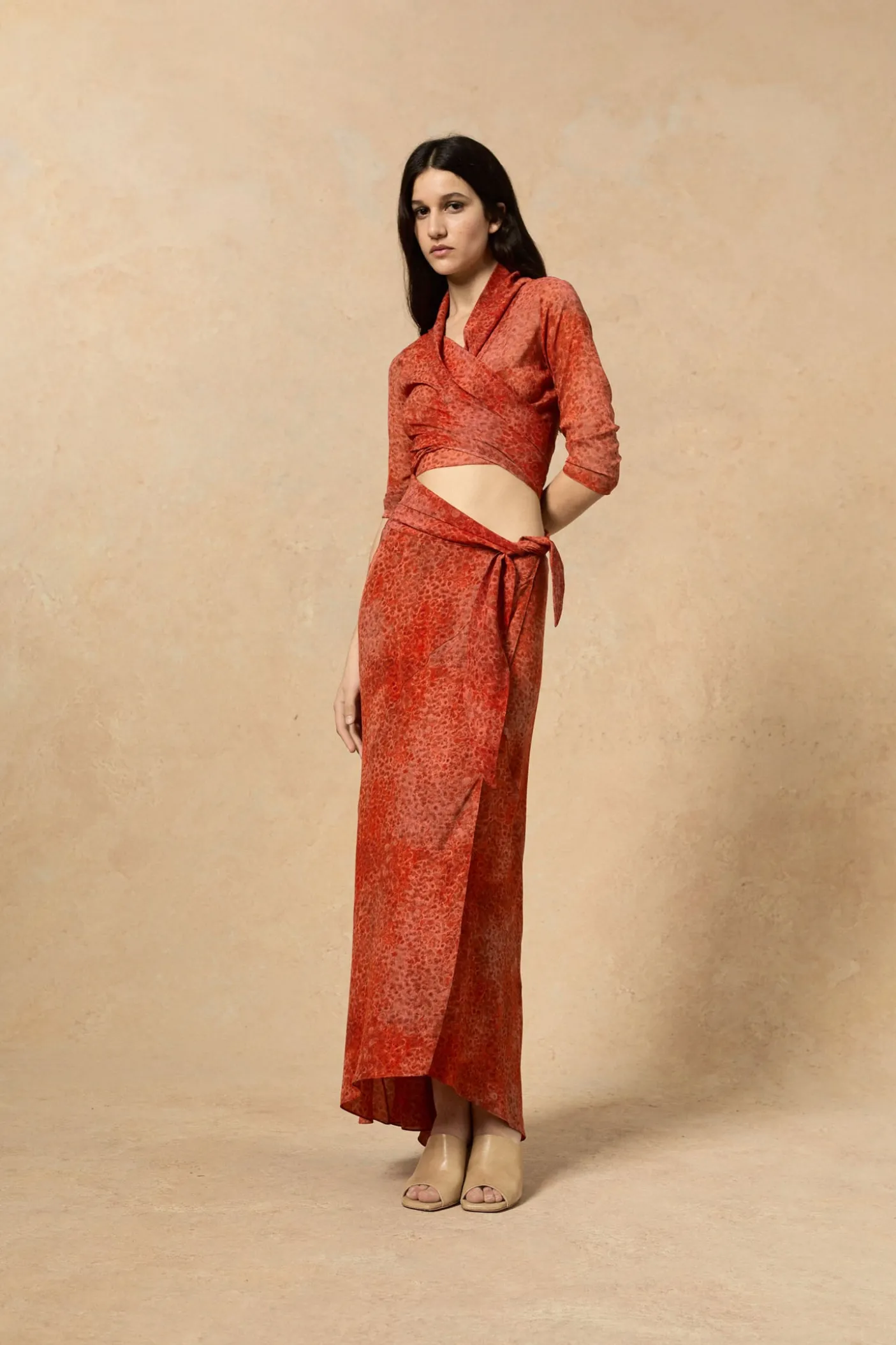 Nadine, granada print silk top