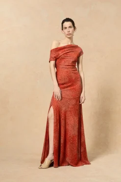Nadine, granada print silk dress
