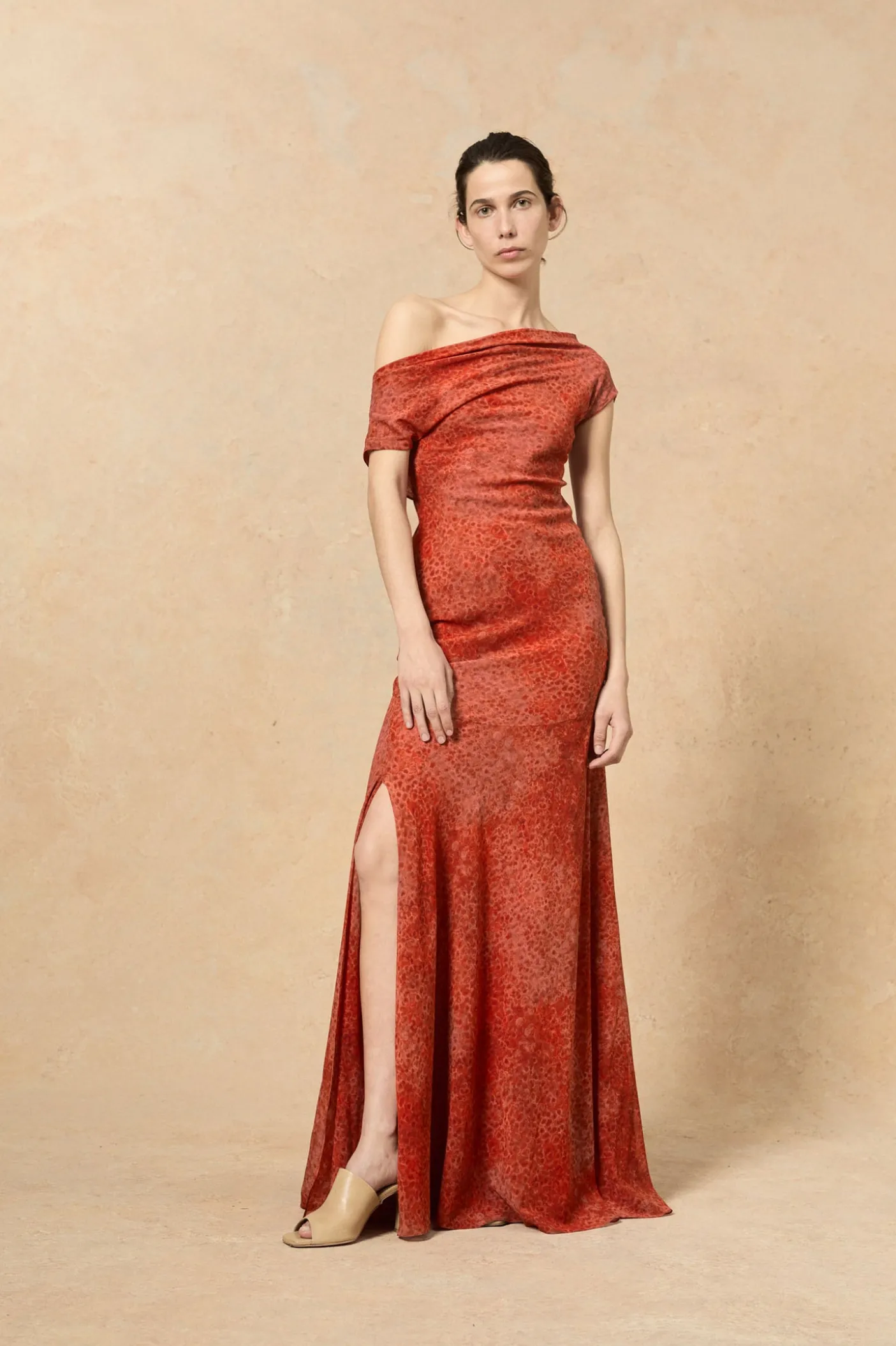 Nadine, granada print silk dress