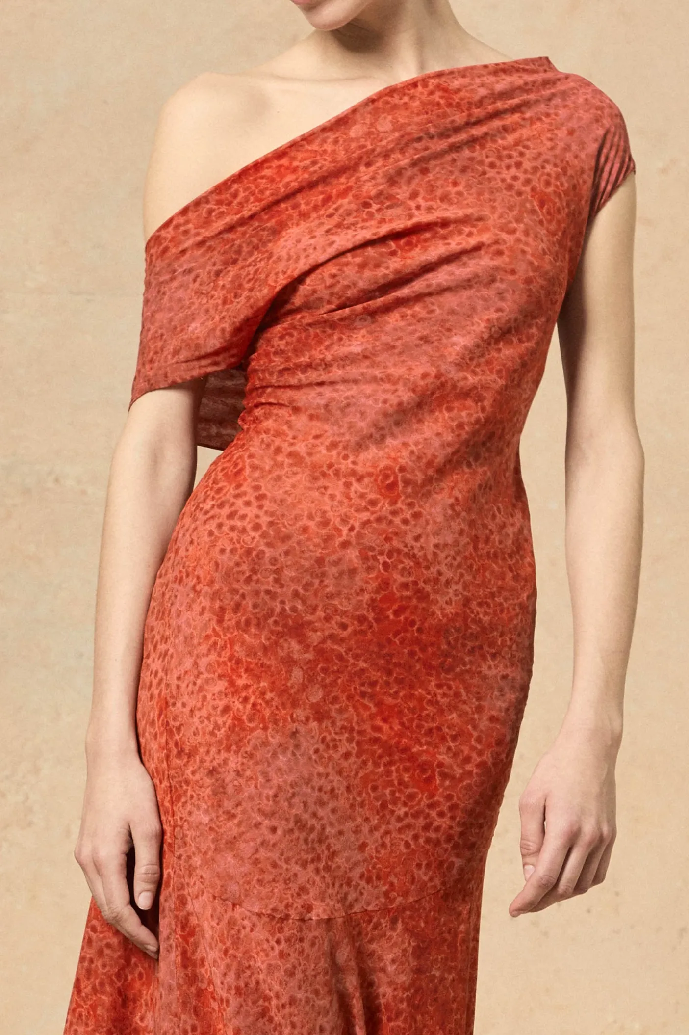 Nadine, granada print silk dress