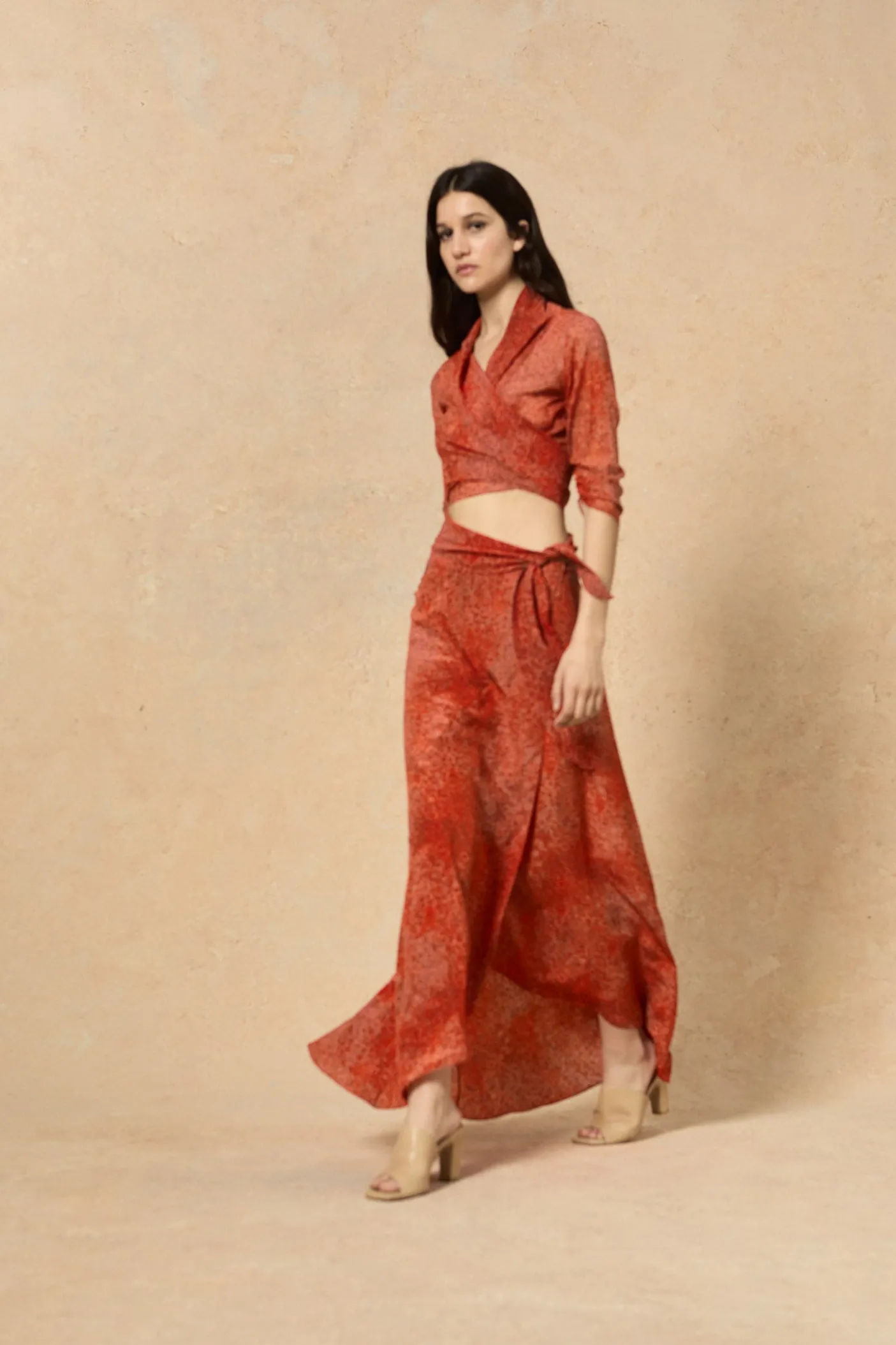 Nadine, granada print silk top
