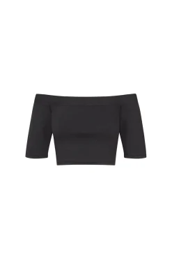 Naim, crop top de punto arándano