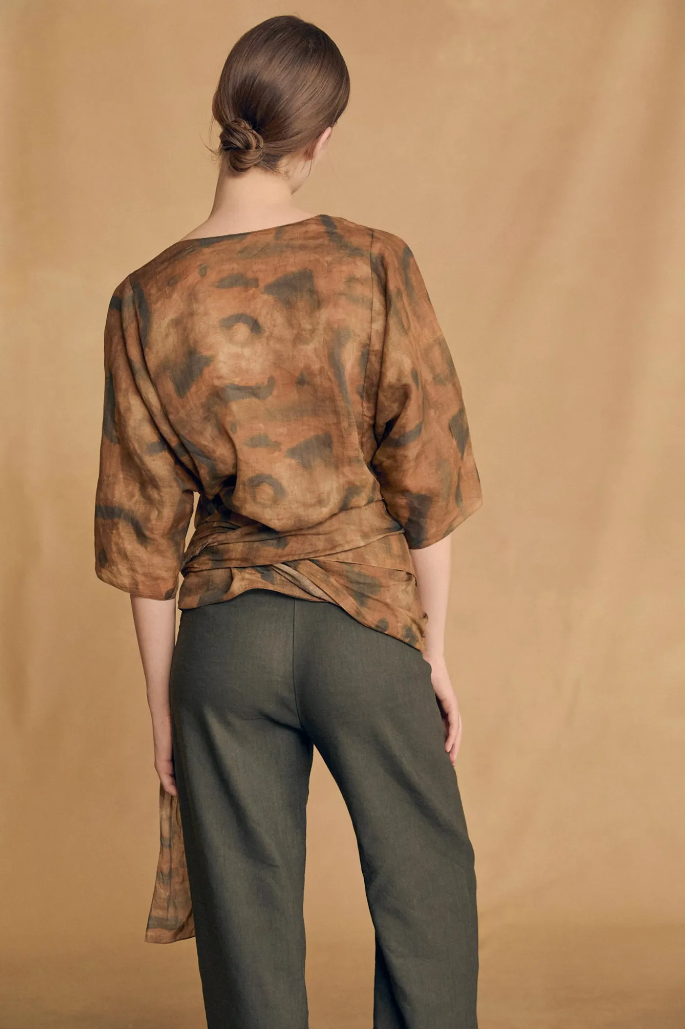 Nala, taiyo print ramie top
