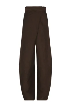 Nico, brown striped jacquard pants
