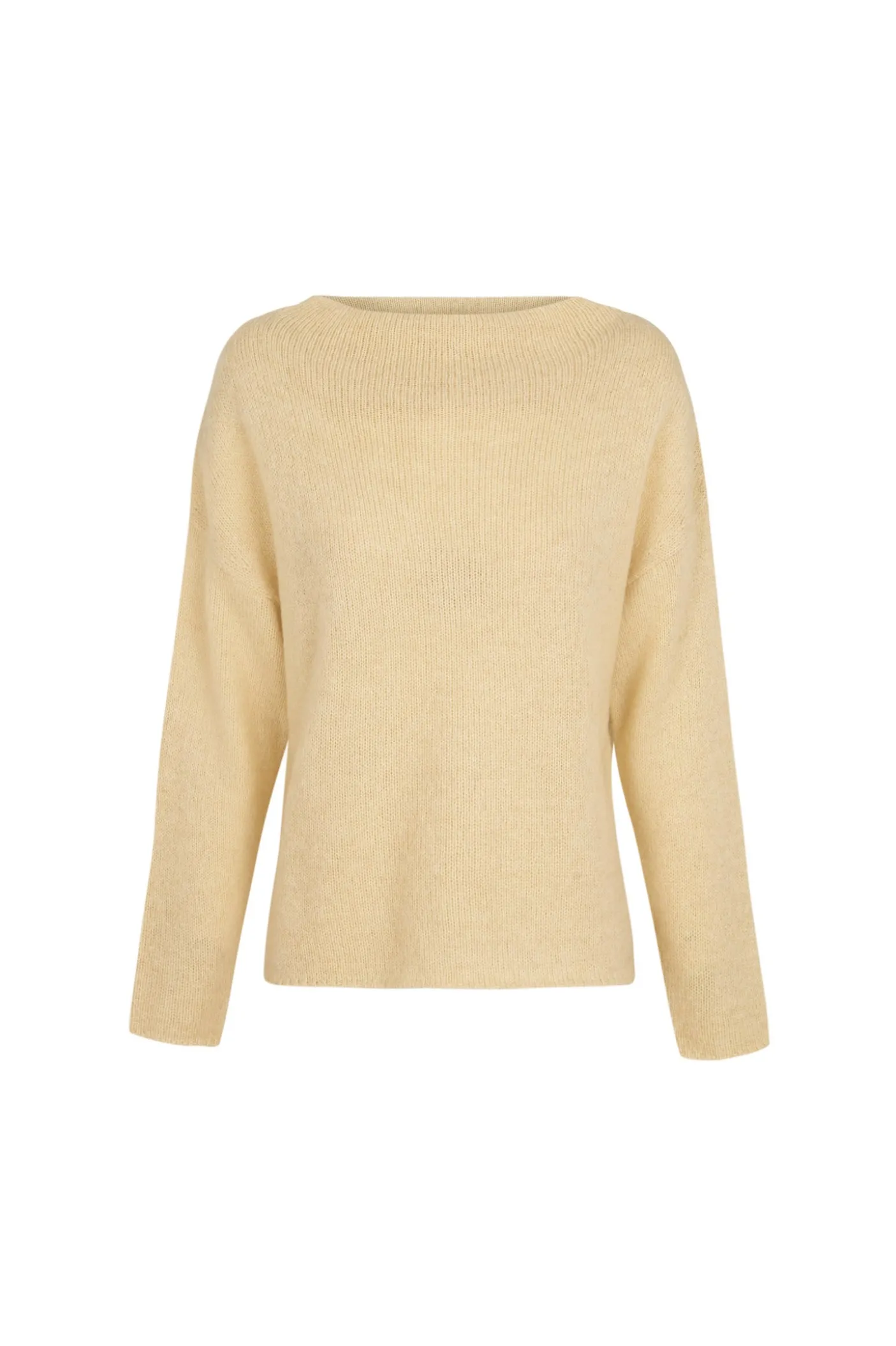 Nima, jersey oversize de alpaca, cachemir y seda marfil