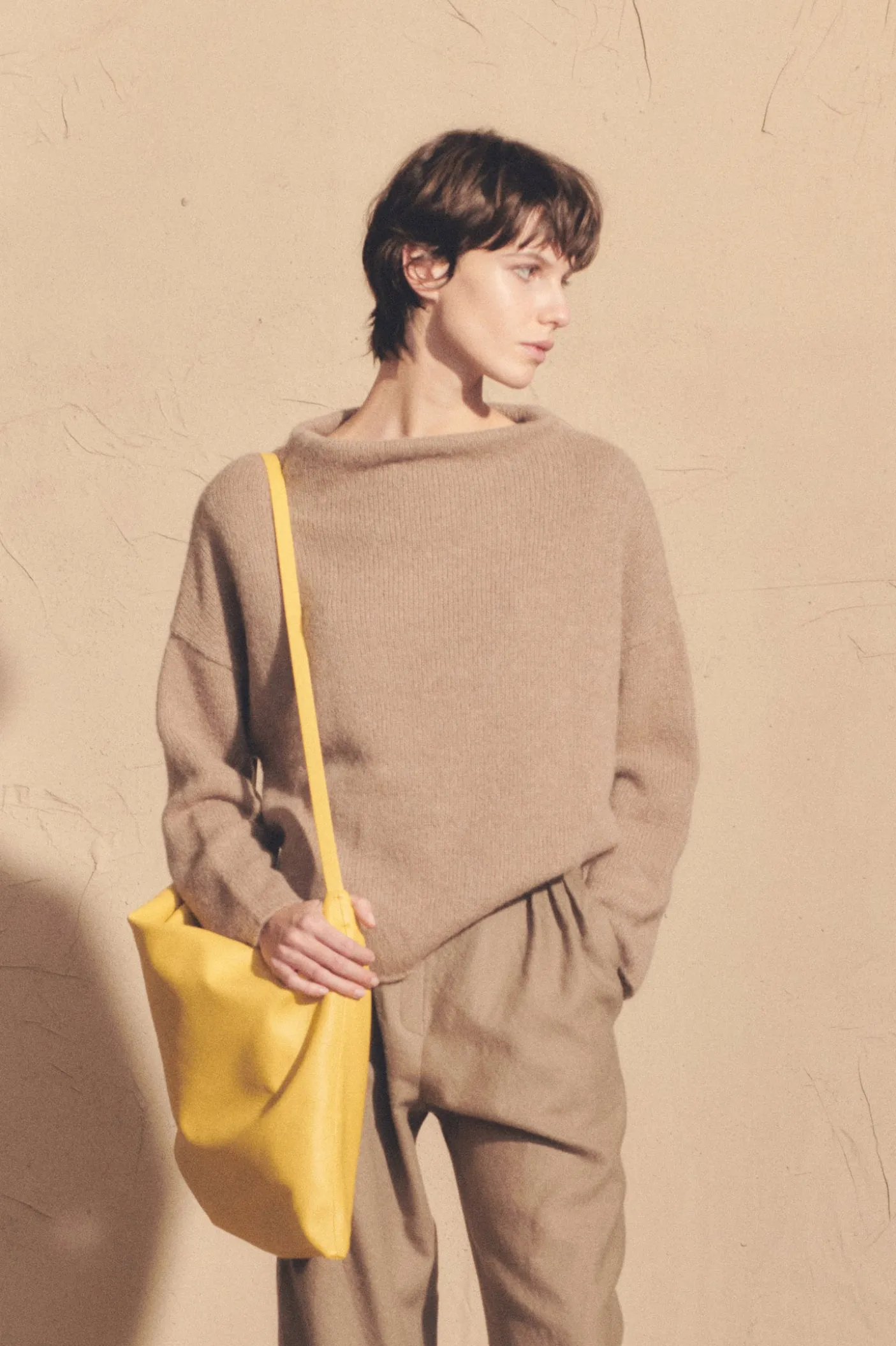 Nima, jersey oversize de alpaca, cachemir y seda visón