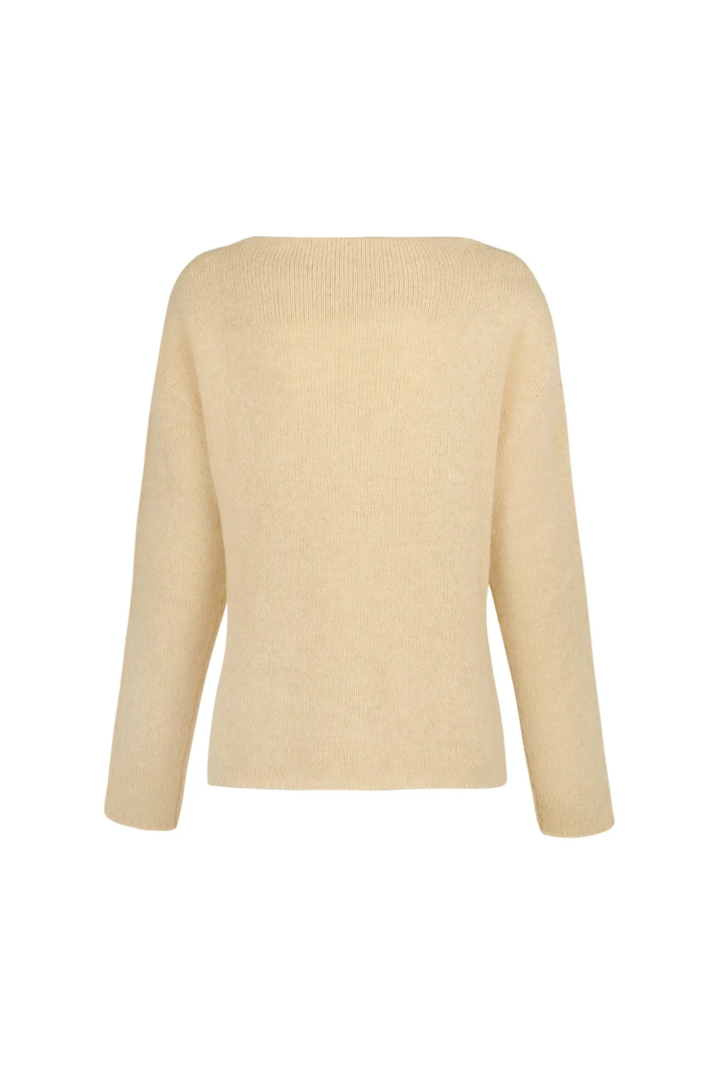 Nima, jersey oversize de alpaca, cachemir y seda marfil