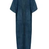Nina, chaqueta larga en ramio tokyo print