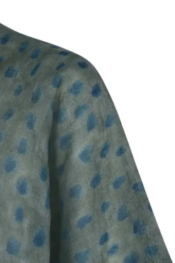 Nina, chaqueta larga en ramio ciro print