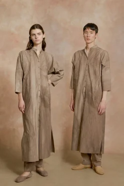 Ono, vestido camisero cacao maltinto
