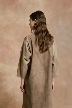 Ono, vestido camisero cacao maltinto