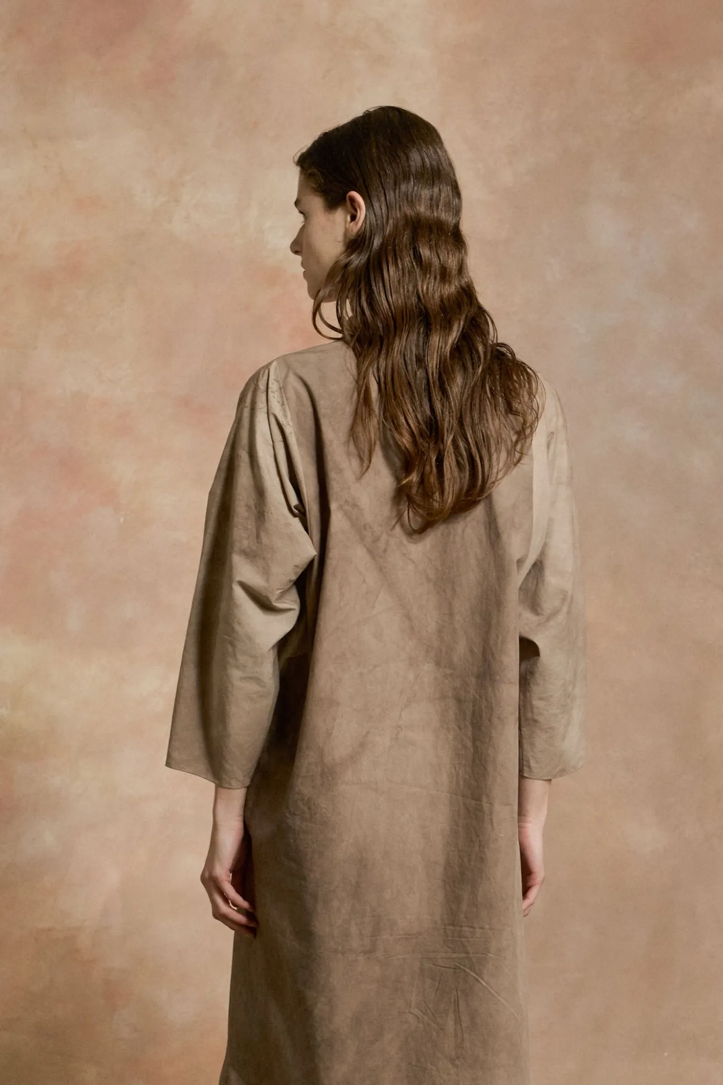 Ono, vestido camisero cacao maltinto