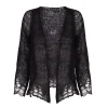 Onye, chaqueta corta de punto abierto negro