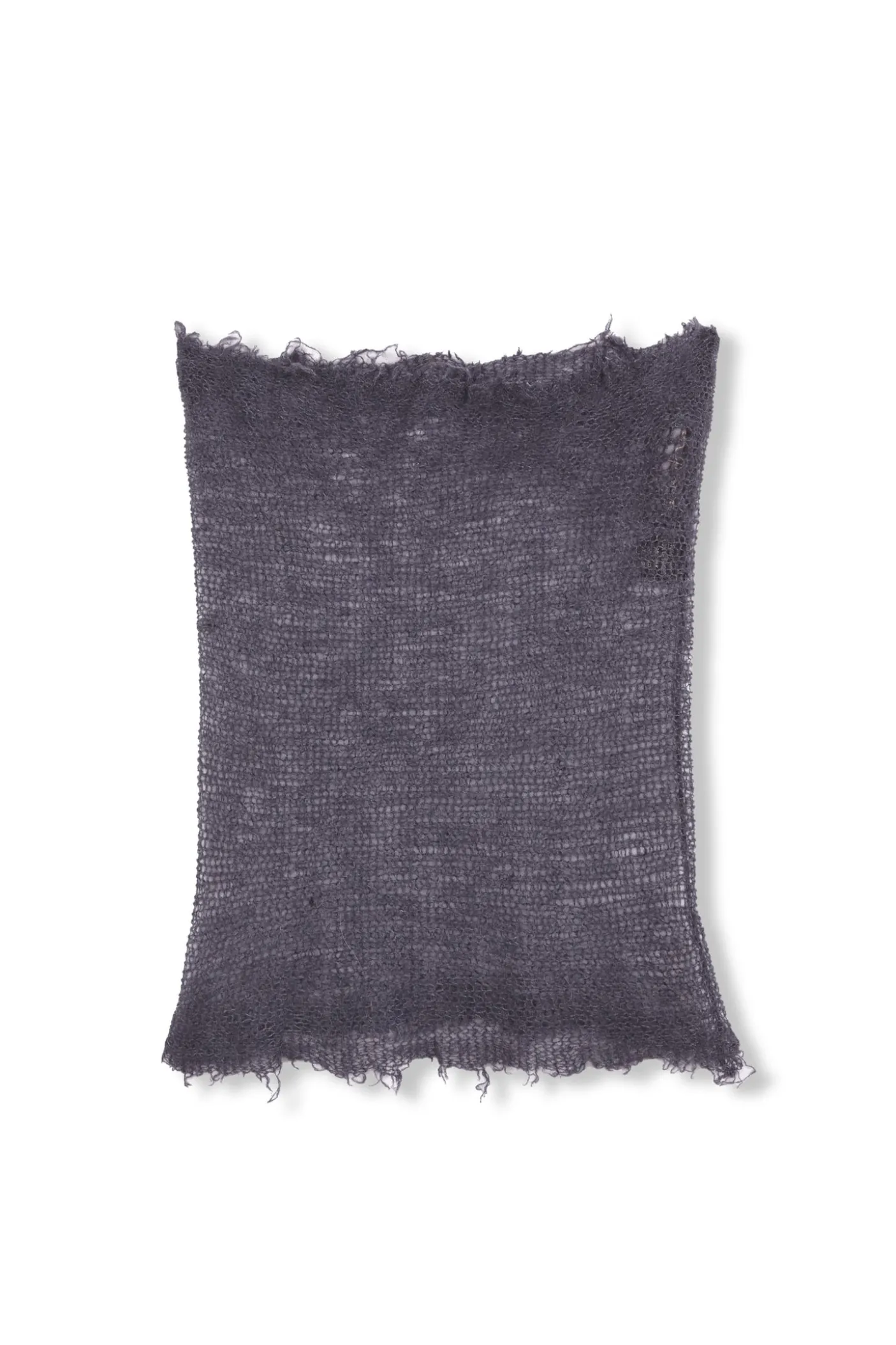 Onye, cuello de punto abierto en alpaca, seda y cachemir gris